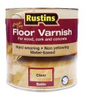 Rustins Quick Drying Floor Varnish Clear Satin 1L