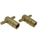 Brass T Bar Style Radiator Keys - Pack of 2