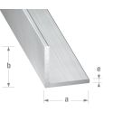 Raw Aluminium Equal Corner - 40mm x 40mm x 1.5mm x 1m 