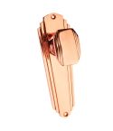 Primalite 2pc Rose Copper Art Deco Door Knob Latch - 200mm