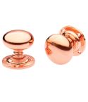 Primalite Rose Copper Round Mortice Knob - Set Of 2