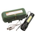 Rechargeable Aluminium Xpe Cob Torch With Zoom
