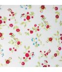 Red & Blue Floral Oilcloth
