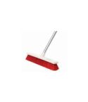 18″ Soft Heavy Duty Hygiene Broom & Alum Handle - Red