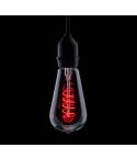 4W LED Funky Filament Red Glow Spiral Bulb