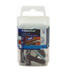 Rawlplug Uno Plug & Screw Brown with Round Hook 5.0 x 60mm - 4 Pack