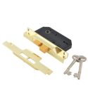 Union Lock 2 Lever Mortice Rebated Sash Lock Electro Brass 65.5mm 2.5in