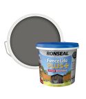 Ronseal Fence Life Plus Charcoal Grey Matt Exterior Wood paint 5L