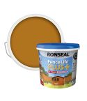 Ronseal Fence Life Plus Harvest Gold Matt Exterior Wood paint 5L