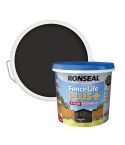 Ronseal Fence Life Plus Tudor Black Oak Matt Exterior Wood paint 5L