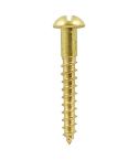 3/4" x 6 SC Slotted Brass Woodscrews with Round Head