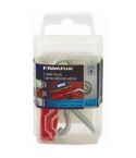 Rawlplug Uno Plug & Screw Red with Round Hook 4.5 x 45mm - 4 Pack