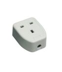13A 1Gang Trailing Socket Rubber White