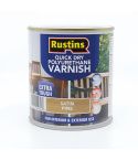 Rustins Quick Dry Polyurethane Varnish Satin Pine 250ml - Extra Tough