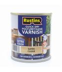 Rustins Quick Drying Polyurethane Varnish Satin Clear 1L