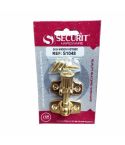 Securit Brass Plated Sash Window Fastener - 42mm
