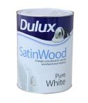 Dulux SatinWood Paint - Pure White 5L