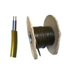 Gold 2 Core Flat Electrical Flex Cable - 0.5 sqmm - Price Per Metre