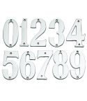 Satin Chrome Face Fixing Numerals - 89mm