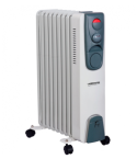 Portable 9 Fin 2000w Electric Oil Filled Radiator Heater With Thermostat