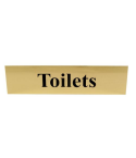 Self-Adhesive Brass Effect Horizontal - Toilets - Sign