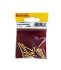 Centurion 1" X 4 Slotted Brass Countersunk Woodscrews - Pack Of 15