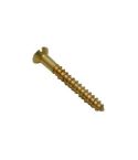 Centurion Brass Slotted Countersunk Woodscrews - 3/4" x 4mm - Pack of 18