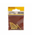 Centurion 1/4 x 8 Slotted Countersunk Brass Woodscrews - Pack Of 6