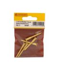 Centurion 1 1/2" x 8 Slotted Countersunk Brass Woodscrews - Pack Of 5