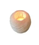 Selenite Crystal Rock Snowball Tealight Holder - 10cm