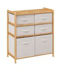Shelving Unit with 6 Storage Boxes 