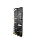Black Door Mounted Shoe Storage System - 160 x 55 x 16 cm