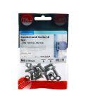 Socket Screws & Hex Nuts - Countersunk - Stainless Steel M6 x 16 (Pack of 8)