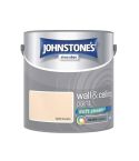 Johnstones Wall & Ceiling Soft Sheen Paint - Soft Cream 2.5L 
