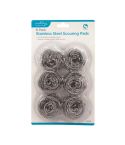 Ashley 6pc Stainless Steel Scouring Pads