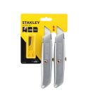 Stanley 99e Retractable Knife With 10 Blades - Twin Pack
