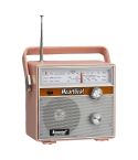 Steepletone Heartbeat Retro Portable Radio FM - Pink 