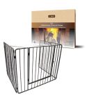 DeVielle Heritage Premium Black Heavy Duty Stove Guard with Front Opening Gate