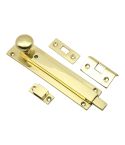 Straight Locking Bolt 152mm x 36mm - Polished Brass