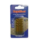 SupaTool H.S.S Metal Titanium Coated Drill Bits - 2.5mm Pack of 10