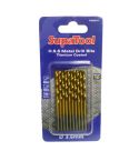 SupaTool H.S.S Metal Titanium Coated Drill Bits - 3.5mm Pack of 10