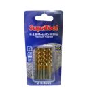 SupaTool H.S.S Metal Titanium Coated Drill Bits - 3.0mm Pack of 10