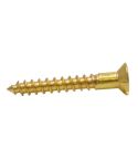 Slotted Countersunk Head Screws, 1" x 6, Solid Brass
