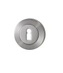 Basta Roxton Brushed Electroplated Chrome effect Stainless steel Round Door escutcheon