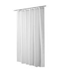 Blue Canyon Plain Polyester White Shower Curtain - 180cm