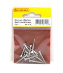 General Purpose Stainless Steel Pozi Twin Thread Countersunk Screws 3.5 x 25mm 