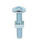 Roofing Bolts with Square Nuts Zinc M8 x 40 - Box of 100