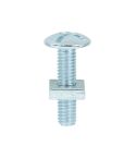 Roofing Bolts with Square Nuts Zinc M6 x 25 - Box of 100