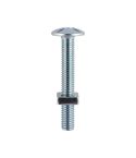 Roofing Bolts with Square Nuts Zinc M6 x 30mm - Box of 100