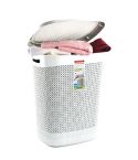Steelex Cream Laundry Basket with Lid 52L